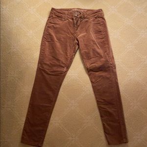 Brown Velvet Skinny Jeans
